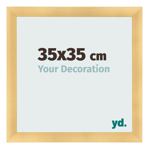 Fotokader 35x35cm Goud Mat MDF Pisa Voorzijde Maat | Yourdecoration.be