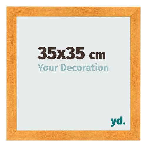 Fotokader 35x35cm Oranje MDF Pisa Voorzijde Maat | Yourdecoration.be