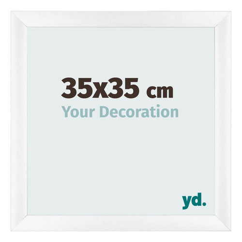 Fotokader 35x35cm Wit Mat MDF Pisa Voorzijde Maat | Yourdecoration.be