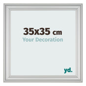 Fotokader 35x35cm Zilver Mat MDF Lazio Voorzijde Maat | Yourdecoration.be