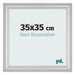 Fotokader 35x35cm Zilver Mat MDF Lazio Voorzijde Maat | Yourdecoration.be