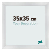 Fotokader 35x35cm Zilver Mat MDF Pisa Voorzijde Maat | Yourdecoration.be