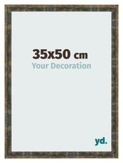 Fotokader 35x50cm Blauw Goud Gemeleerd MDF Pisa Voorzijde Maat | Yourdecoration.be