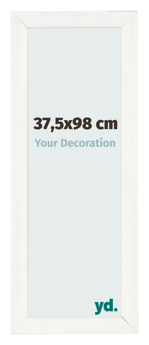 Fotokader 37 5x98cm Wit Geveegd MDF Pisa Voorzijde Maat | Yourdecoration.be