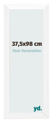 Fotokader 37 5x98cm Wit Hoogglans MDF Pisa Voorzijde Maat | Yourdecoration.be