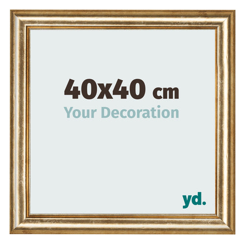 Fotokader 40x40cm Goud Antiek MDF Lazio Voorzijde Maat | Yourdecoration.be
