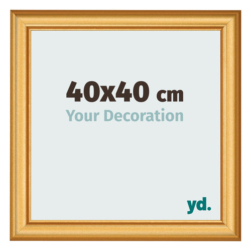 Fotokader 40x40cm Goud Mat MDF Lazio Voorzijde Maat | Yourdecoration.be