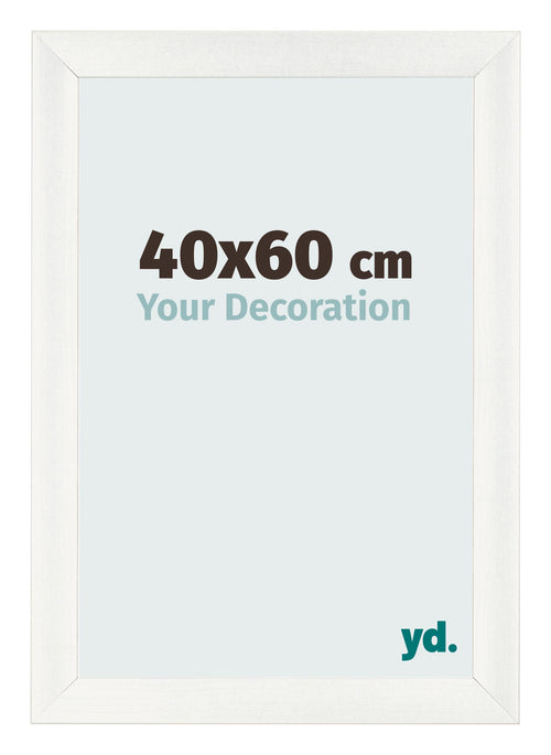 Fotokader 40x60cm Wit Geveegd MDF Pisa Voorzijde Maat | Yourdecoration.be