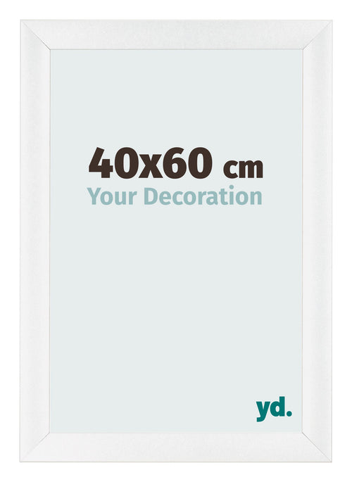 Fotokader 40x60cm Wit Hoogglans MDF Pisa Voorzijde Maat | Yourdecoration.be