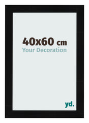 Fotokader 40x60cm Zwart Hoogglans MDF Pisa Voorzijde Maat | Yourdecoration.be