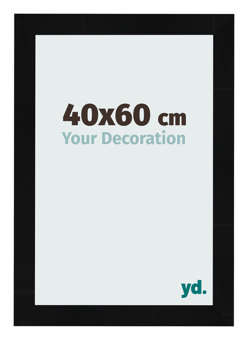 Fotokader 40x60cm Zwart Hoogglans MDF Pisa Voorzijde Maat | Yourdecoration.be