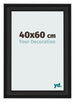Fotokader 40x60cm Zwart Houtnerf MDF Lazio Voorzijde Maat | Yourdecoration.be