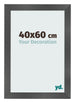 Fotokader 40x60cm Zwart Mat MDF Pisa Voorzijde Maat | Yourdecoration.be