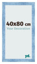 Fotokader 40x80cm Helder Blauw Geveegd MDF Pisa Voorzijde Maat | Yourdecoration.be