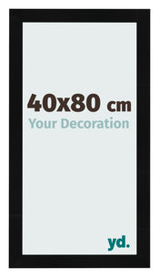 Fotokader 40x80cm Zwart Hoogglans MDF Pisa Voorzijde Maat | Yourdecoration.be