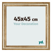 Fotokader 45x45cm Goud Antiek MDF Lazio Voorzijde Maat | Yourdecoration.be