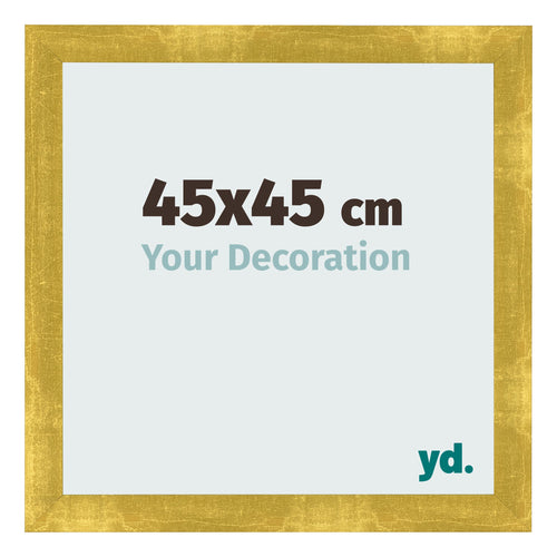 Fotokader 45x45cm Goud Vintage MDF Pisa Voorzijde Maat | Yourdecoration.be