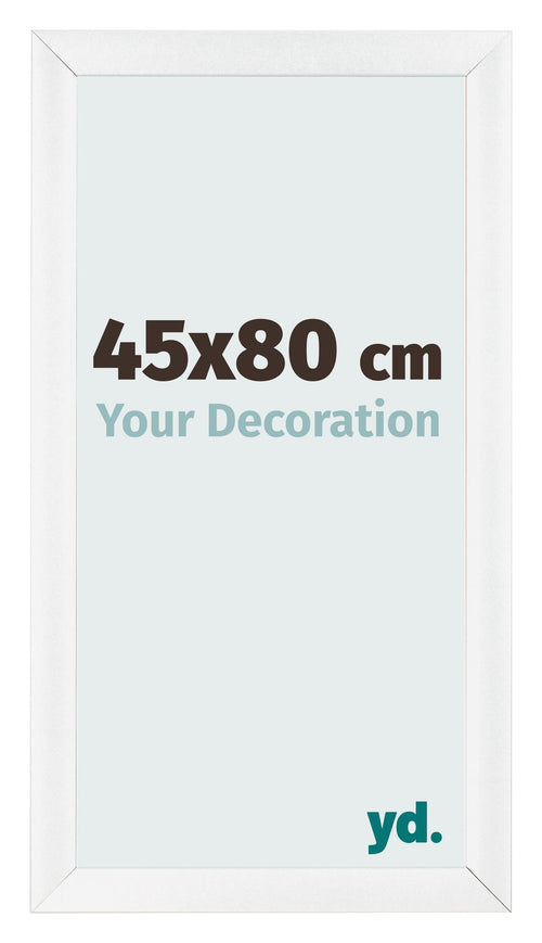 Fotokader 45x80cm Wit Hoogglans MDF Pisa Voorzijde Maat | Yourdecoration.be