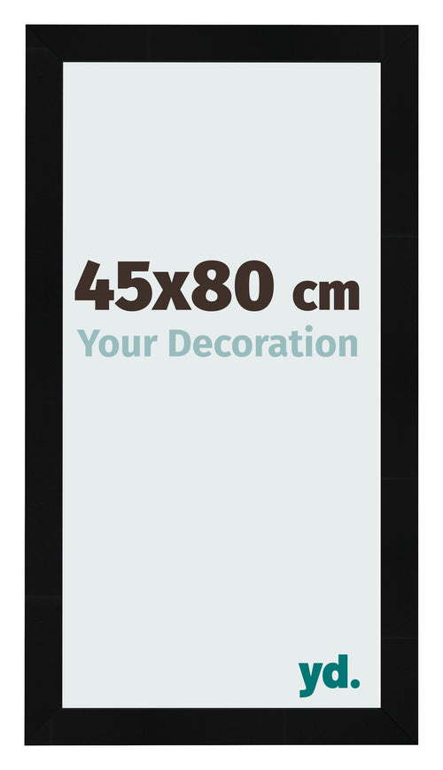 Fotokader 45x80cm Zwart Hoogglans MDF Pisa Voorzijde Maat | Yourdecoration.be