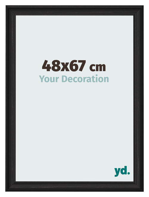 Fotokader 48x67cm Zwart Houtnerf MDF Lazio Voorzijde Maat | Yourdecoration.be