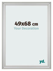 Fotokader 49x68cm Zilver Mat MDF Lazio Voorzijde Maat | Yourdecoration.be