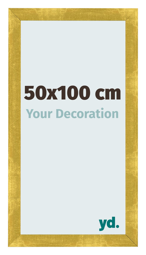 Fotokader 50x100cm Goud Vintage MDF Pisa Voorzijde Maat | Yourdecoration.be