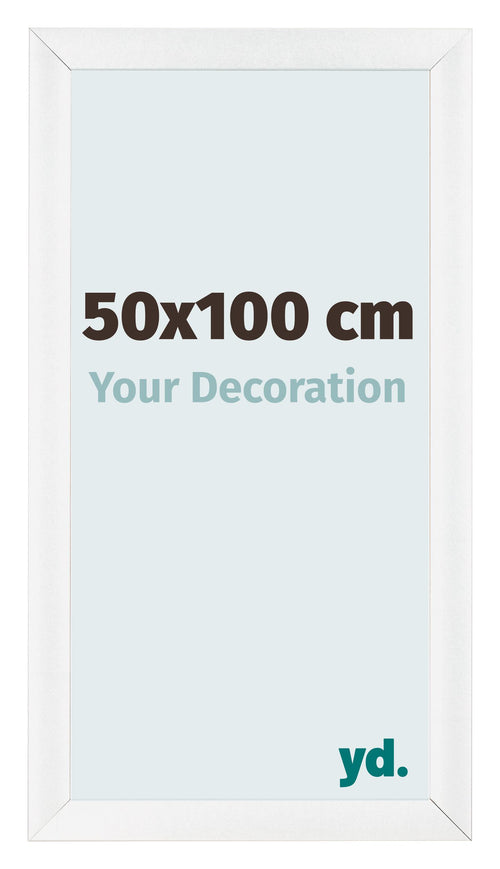 Fotokader 50x100cm Wit Hoogglans MDF Pisa Voorzijde Maat | Yourdecoration.be