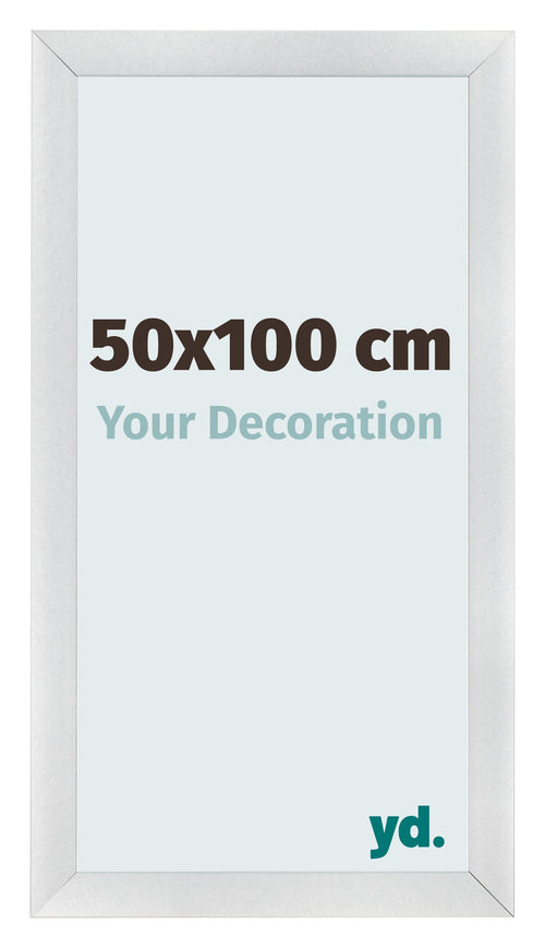 Fotokader 50x100cm Zilver Mat MDF Pisa Voorzijde Maat | Yourdecoration.be