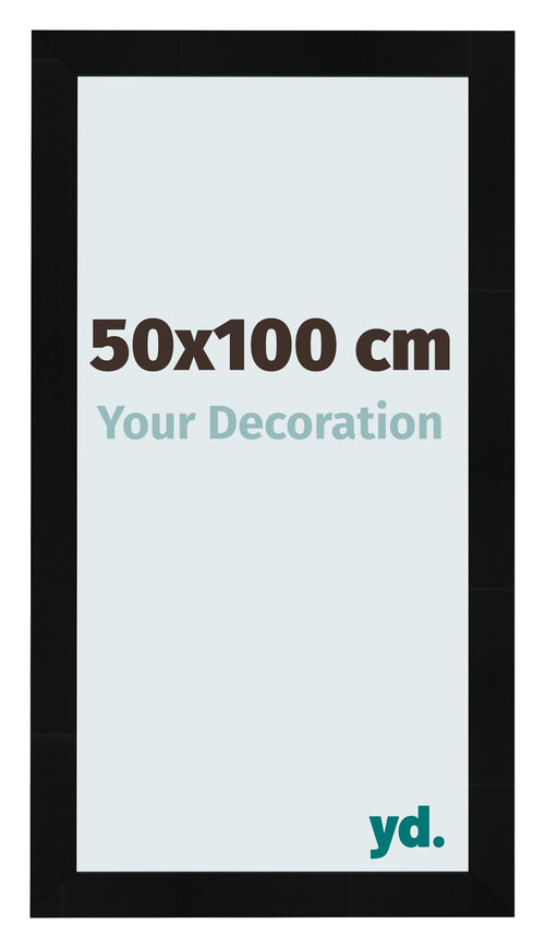Fotokader 50x100cm Zwart Hoogglans MDF Pisa Voorzijde Maat | Yourdecoration.be