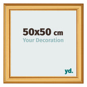 Fotokader 50x50cm Goud Mat MDF Lazio Voorzijde Maat | Yourdecoration.be