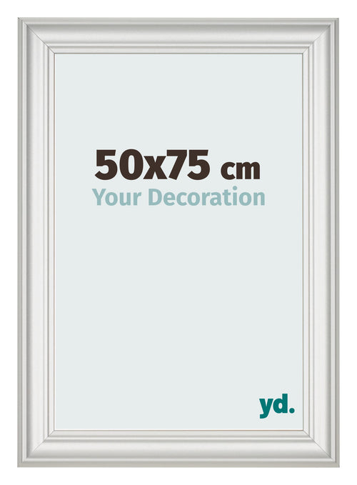 Fotokader 50x75cm Wit Geveegd MDF Lazio Voorzijde Maat | Yourdecoration.be