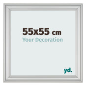 Fotokader 55x55cm Zilver Mat MDF Lazio Voorzijde Maat | Yourdecoration.be