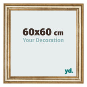 Fotokader 60x60cm Goud Antiek MDF Lazio Voorzijde Maat | Yourdecoration.be