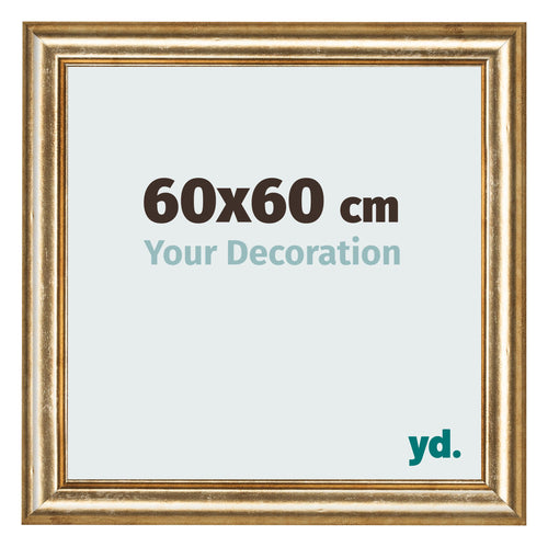 Fotokader 60x60cm Goud Antiek MDF Lazio Voorzijde Maat | Yourdecoration.be