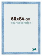 Fotokader 60x84cm Helder Blauw Geveegd MDF Pisa Voorzijde Maat | Yourdecoration.be
