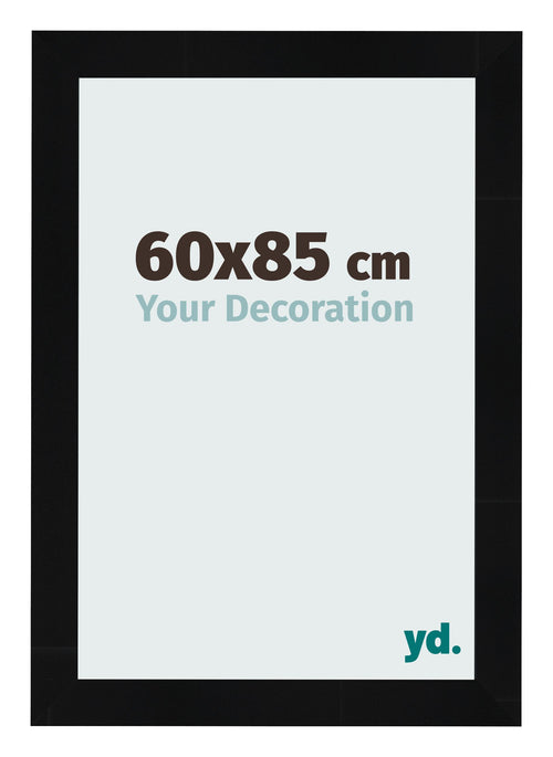 Fotokader 60x85cm Zwart Hoogglans MDF Pisa Voorzijde Maat | Yourdecoration.be