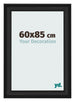 Fotokader 60x85cm Zwart Houtnerf MDF Lazio Voorzijde Maat | Yourdecoration.be