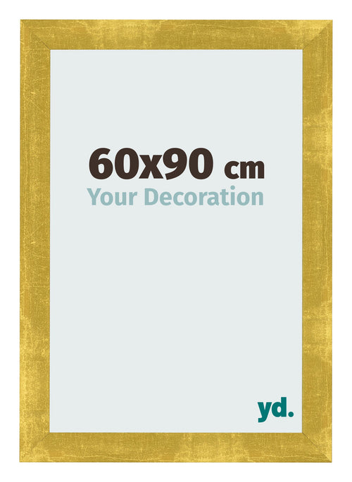 Fotokader 60x90cm Goud Vintage MDF Pisa Voorzijde Maat | Yourdecoration.be