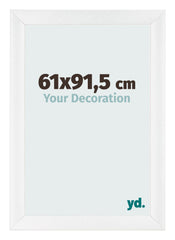 Fotokader 61x91 5cm Wit Hoogglans MDF Pisa Voorzijde Maat | Yourdecoration.be