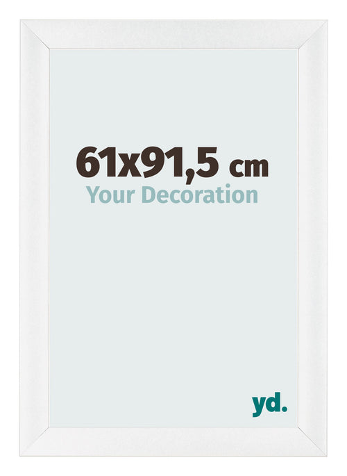 Fotokader 61x91 5cm Wit Hoogglans MDF Pisa Voorzijde Maat | Yourdecoration.be