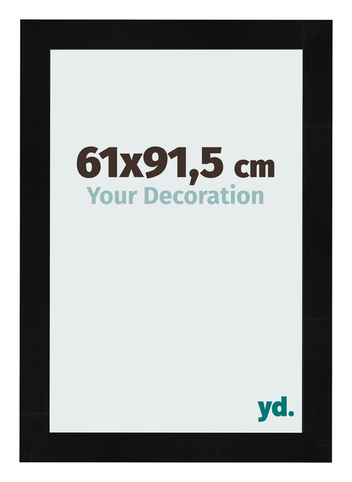 Fotokader 61x91 5cm Zwart Hoogglans MDF Pisa Voorzijde Maat | Yourdecoration.be
