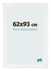 Fotokader 62x93cm Wit Hoogglans MDF Pisa Voorzijde Maat | Yourdecoration.be