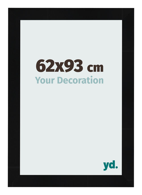 Fotokader 62x93cm Zwart Hoogglans MDF Pisa Voorzijde Maat | Yourdecoration.be
