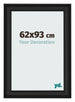 Fotokader 62x93cm Zwart Houtnerf MDF Lazio Voorzijde Maat | Yourdecoration.be