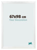 Fotokader 67x98cm Wit Hoogglans MDF Pisa Voorzijde Maat | Yourdecoration.be