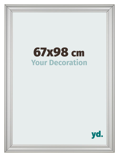 Fotokader 67x98cm Zilver Mat MDF Lazio Voorzijde Maat | Yourdecoration.be