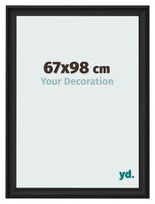 Fotokader 67x98cm Zwart Houtnerf MDF Lazio Voorzijde Maat | Yourdecoration.be