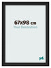 Fotokader 67x98cm Zwart Houtnerf MDF Lazio Voorzijde Maat | Yourdecoration.be