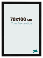 Fotokader 70x100cm Zwart Hoogglans MDF Pisa Voorzijde Maat | Yourdecoration.be