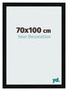 Fotokader 70x100cm Zwart Hoogglans MDF Pisa Voorzijde Maat | Yourdecoration.be